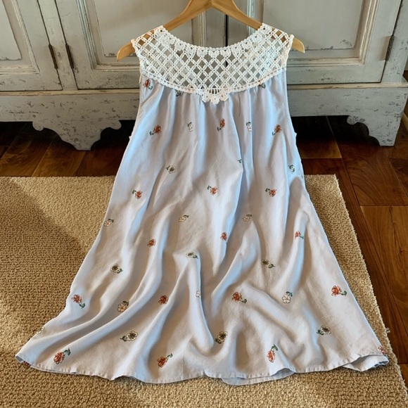 Tassels and Lace Boho Lace Layering  Dress Medium - Picture 3 of 9